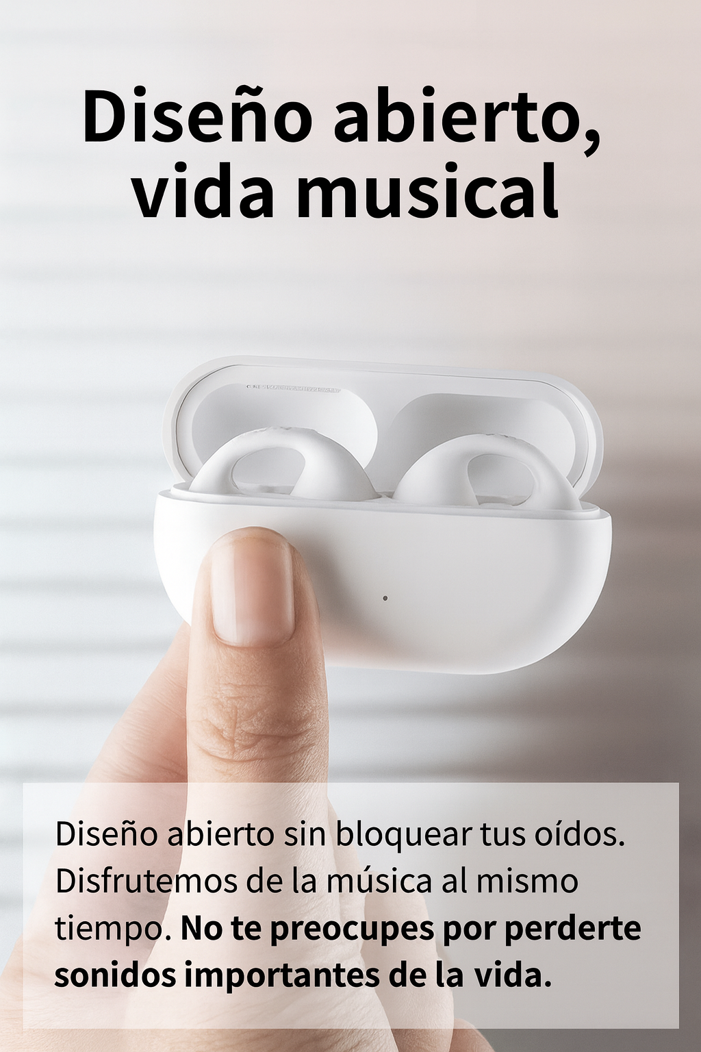 Auriculares inalámbricos con clip para la oreja y conducción