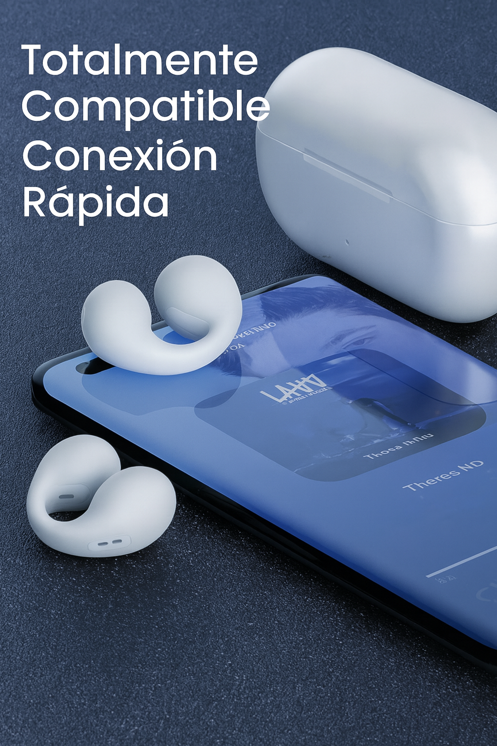 Auriculares inalámbricos con clip para la oreja y conducción