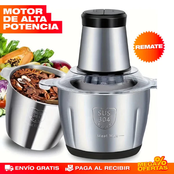 Molino picador eléctrico Acero inoxidable 🔥 2 litros 🔥 Tamaño grande