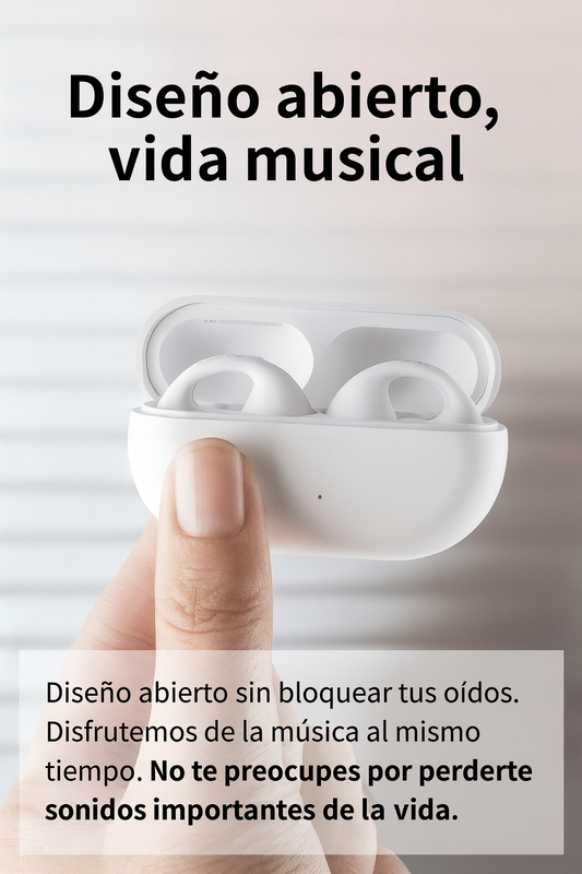 Auriculares inalámbricos con clip para la oreja y conducción
